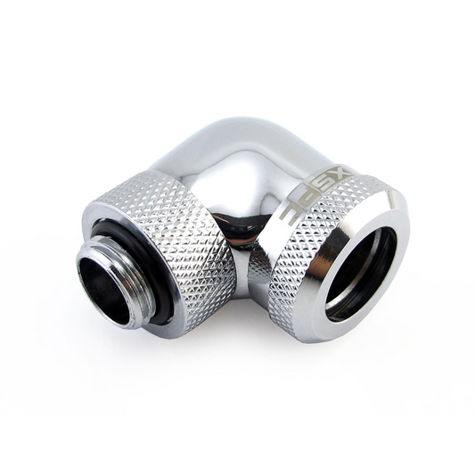 XSPC G1/4 to 14mm Rigid Tubing - 90 Rotary Fitting V2 (Chrome)