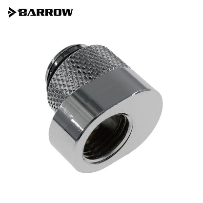 Barrow G1/4 Male to G1/4 Offset Female 360 Degree Rotary Adapter - Shiny Silver