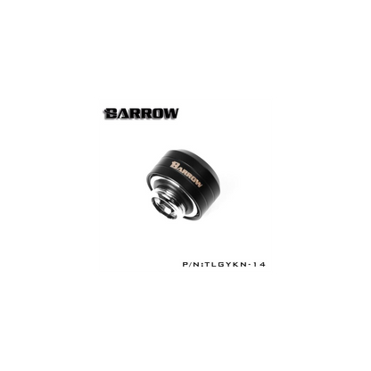 Barrow G1/4 - 14mm OD Twin Seal Hard Tube Fitting (Smooth) - Black (6 Pack)