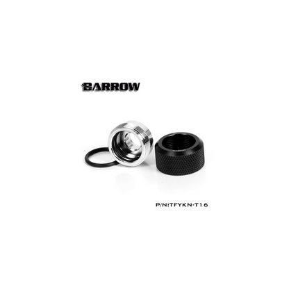 Barrow G1/4 - 16mm OD Twin Seal Hard Tube Compression Fitting - Black (6 Pack)