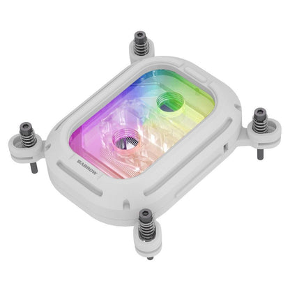 Barrow Acrylic Kepler Series CPU Waterblock, aRGB, INTEL 115x / 1700 - White
