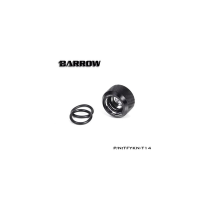 Barrow G1/4 - 14mm OD Twin Seal Hard Tube Compression Fitting - Black (6 Pack)