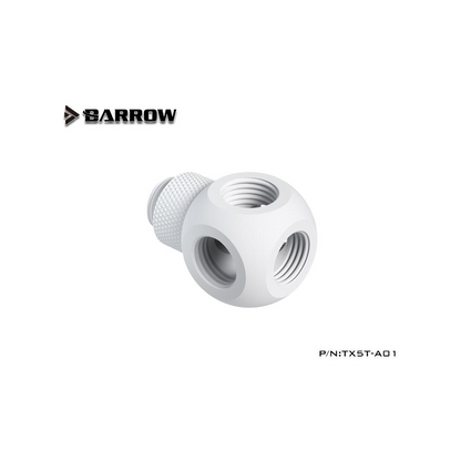 Barrow G1/4 Male Rotary - G1/4 Female 5 Way T-Splitter - White