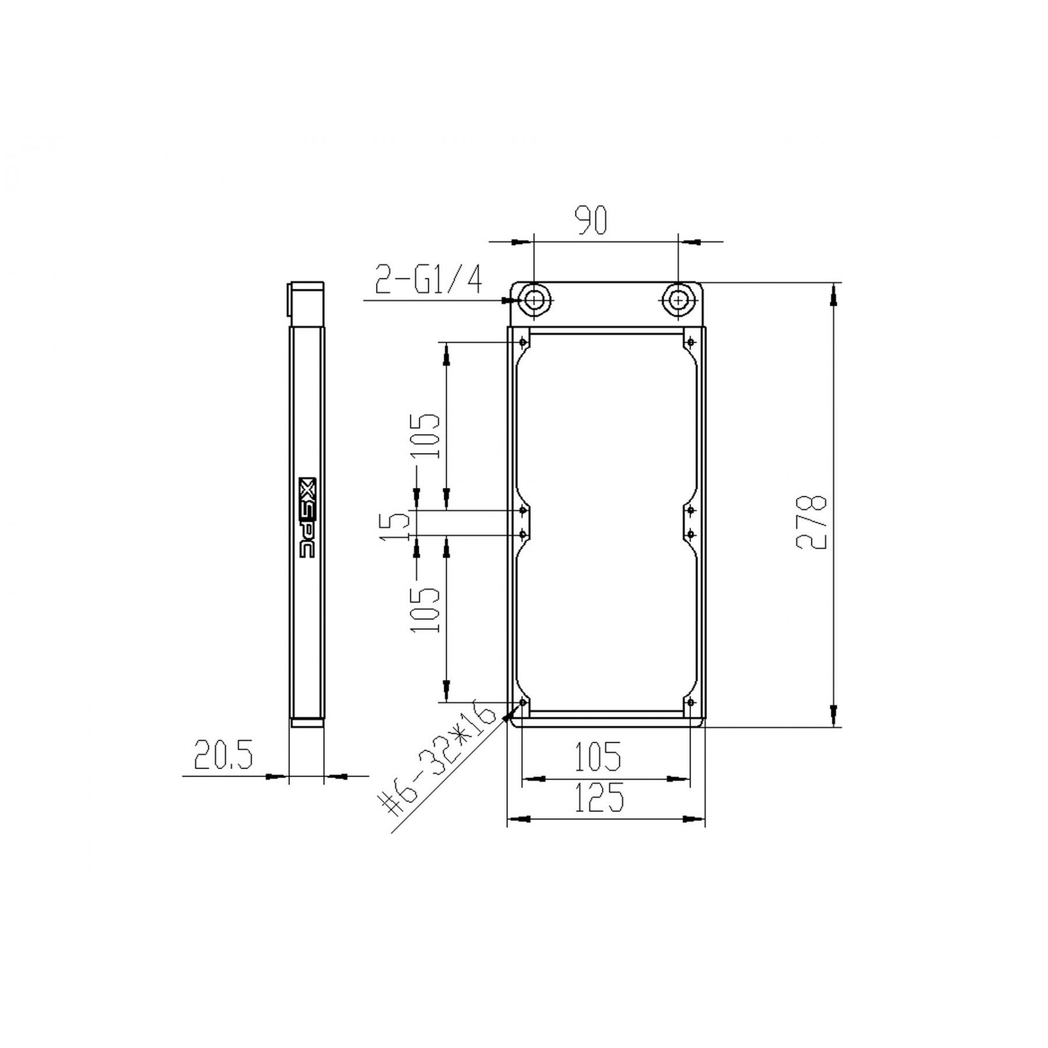 XSPC TX240 Ultrathin Radiator - White