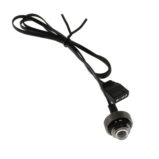XSPC G1/4, 5V 3Pin aRGB LED Blank Plug - Black Chrome