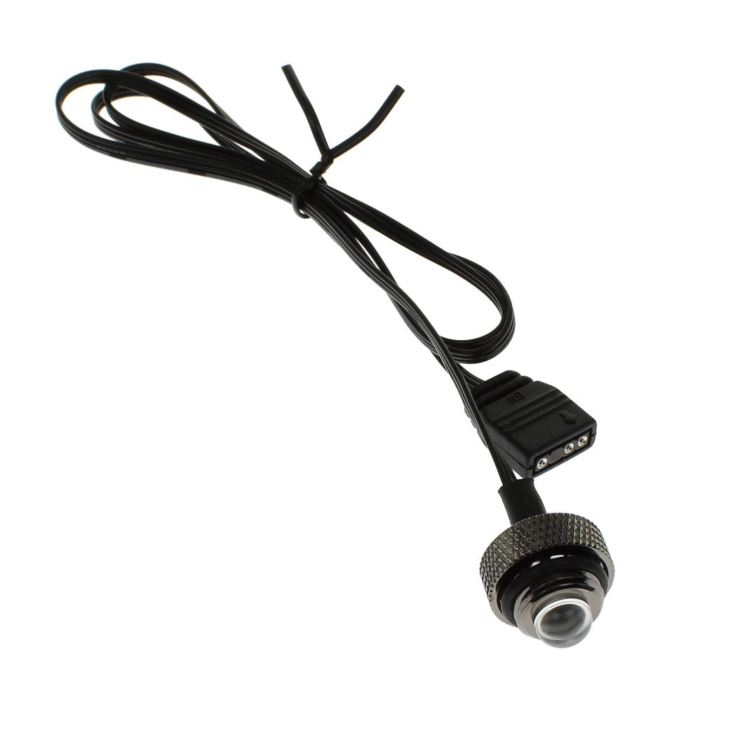 XSPC G1/4, 5V 3Pin aRGB LED Blank Plug - Black Chrome
