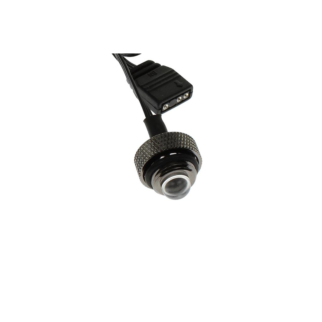 XSPC G1/4, 5V 3Pin aRGB LED Blank Plug - Black Chrome