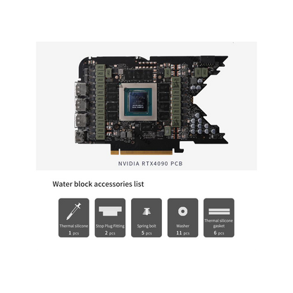 Barrow NVIDIA 4090 Founders, LRC 2.0 RGB Graphics Card Waterblock + Backplate