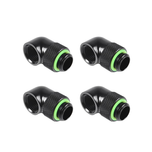 Barrow G1/4 Male Rotary to 90 Degree Female Angle - Black (4 Pack)