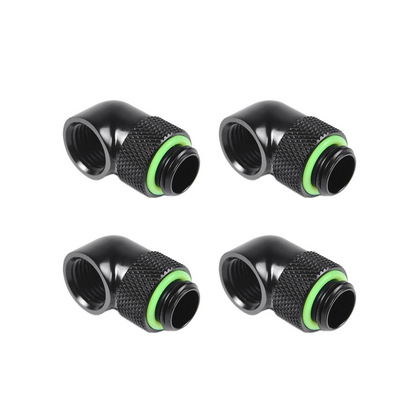 Barrow G1/4 Male Rotary to 90 Degree Female Angle - Black (4 Pack)