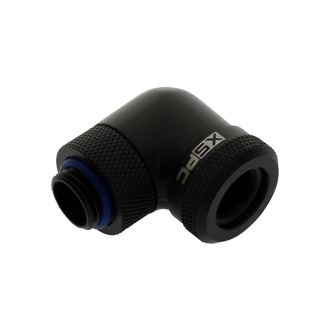 XSPC G1/4 to 14mm Rigid Tubing - 90 Rotary Fitting V2 (Matt Black)