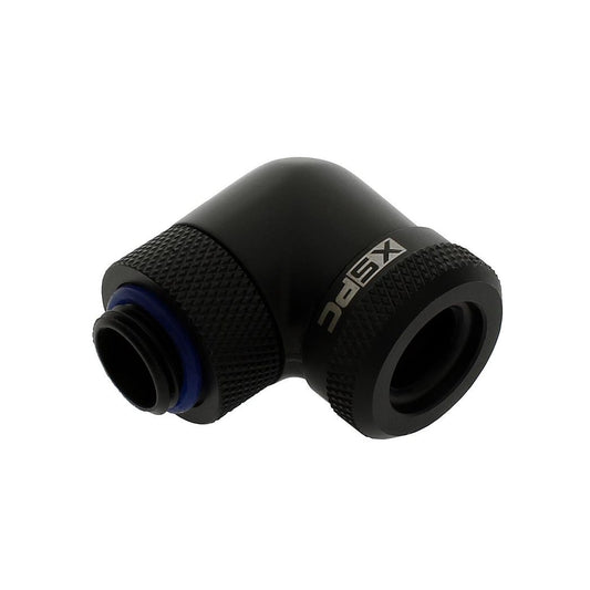 XSPC G1/4 to 14mm Rigid Tubing - 90 Rotary Fitting V2 (Matt Black)