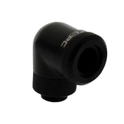 XSPC G1/4 to 14mm Rigid Tubing - 90 Rotary Fitting V2 (Matt Black)