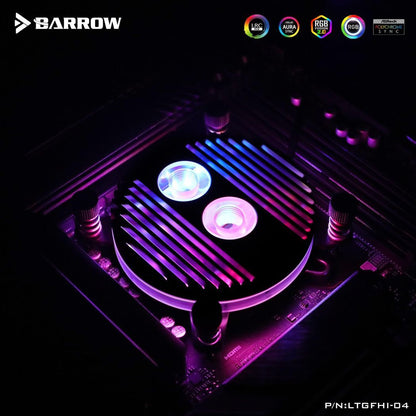 Barrow Horizon CPU Waterblock, LRC 2.0 RGB, INTEL 115x / 1700 - White