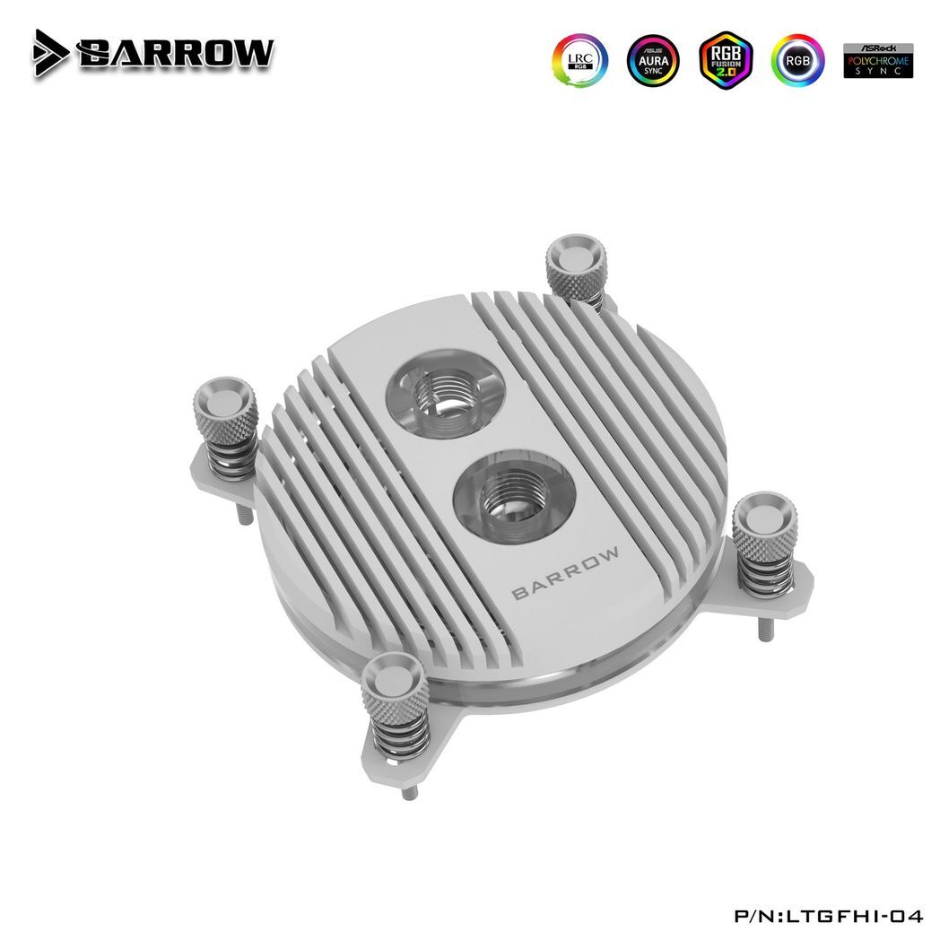 Barrow Horizon CPU Waterblock, LRC 2.0 RGB, INTEL 115x / 1700 - White