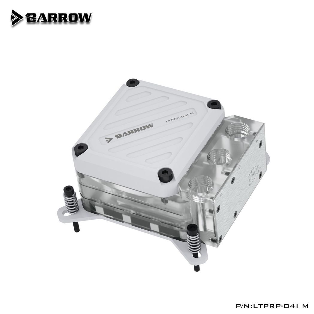 Barrow CPU Waterblock with 10W PWM Pump (White) - INTEL 115x / LGA1200 / LGA1700