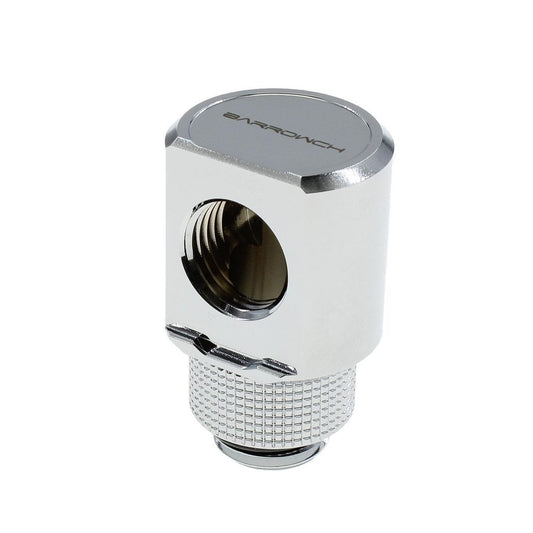 BarrowCH G1/4 Male Rotary to Smooth 90 Degree Female Angle - Shiny Silver