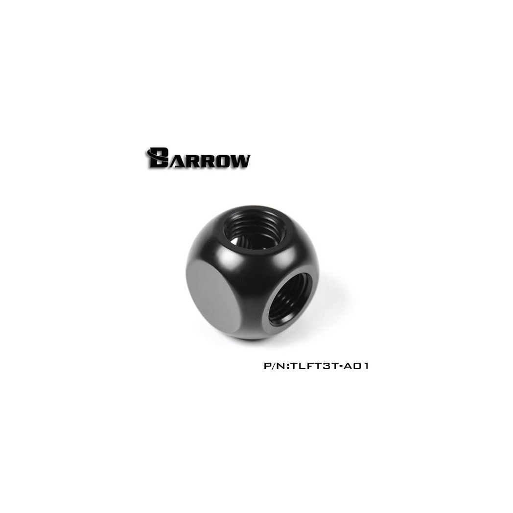 Barrow G1/4 Female 3 Way T-Splitter - Black