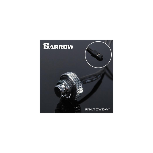 Barrow G1/4 - 10k Temperature Sensor Blank Plug - Shiny Silver
