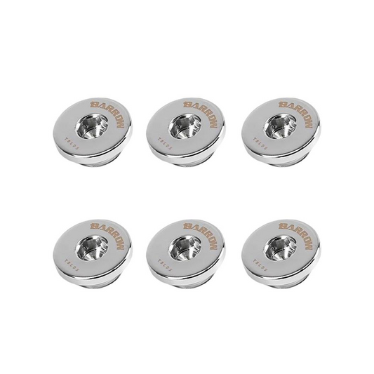 Barrow G1/4 Hex Blank Plug - Shiny Silver (6 Pack)