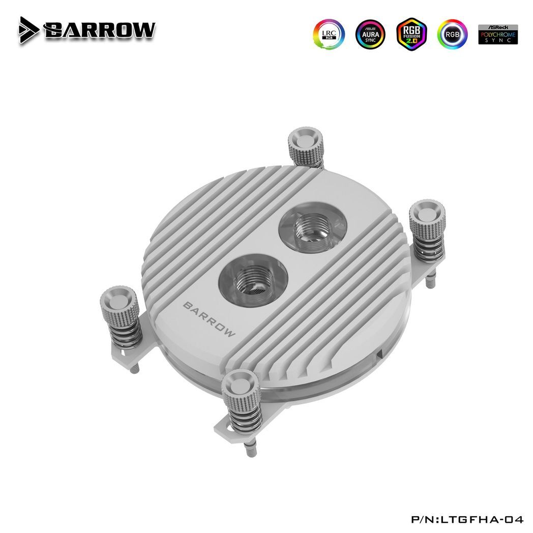 Barrow Horizon CPU Waterblock, LRC 2.0 RGB, AMD AM4 / AM5 - White