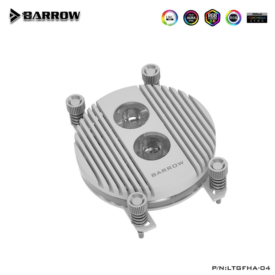 Barrow Horizon CPU Waterblock, LRC 2.0 RGB, AMD AM4 / AM5 - White