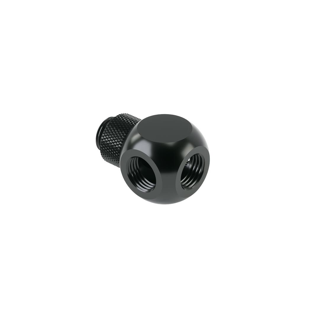 Barrow G1/4 Male Rotary - G1/4 Female 4 Way T-Splitter - Black