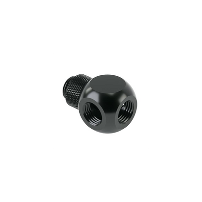 Barrow G1/4 Male Rotary - G1/4 Female 4 Way T-Splitter - Black