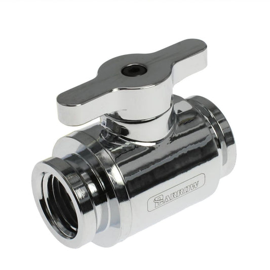 Barrow G1/4 Mini Ball Valve, Silver Handle - Shiny Silver