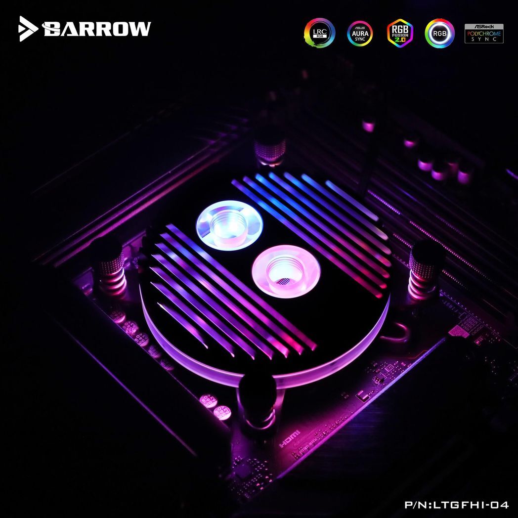 Barrow Horizon CPU Waterblock, LRC 2.0 RGB, INTEL 115x / 1700 - Black