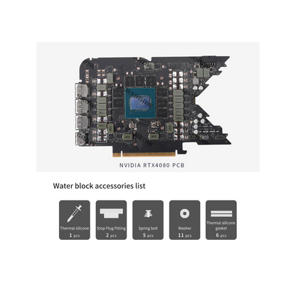 Barrow NVIDIA 4080 Founders, LRC 2.0 RGB Graphics Card Waterblock + Backplate