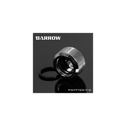Barrow G1/4 - 16mm OD Twin Seal Hard Tube Fitting - Shiny Silver (6 Pack)