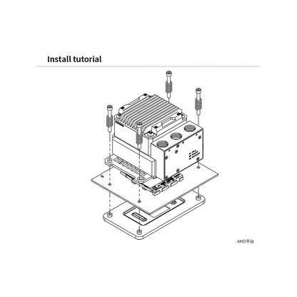 Barrow CPU Waterblock with Integrated 17W PWM Pump - AMD AM4