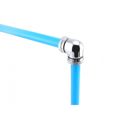 XSPC 14mm Rigid Tubing 90 Elbow Fitting - Chrome
