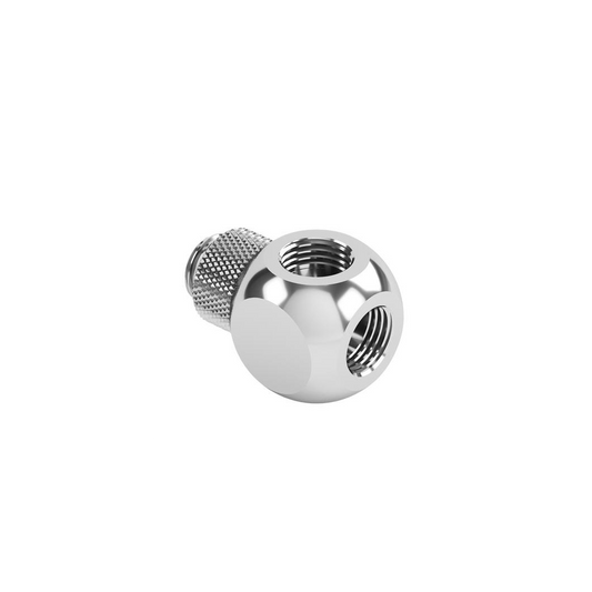 Barrow G1/4 Male Rotary - G1/4 Female 3 Way T-Splitter - Silver