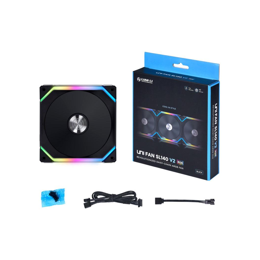 Lian Li UNI FAN SL140 V2 RGB PWM Fan - 140mm, black