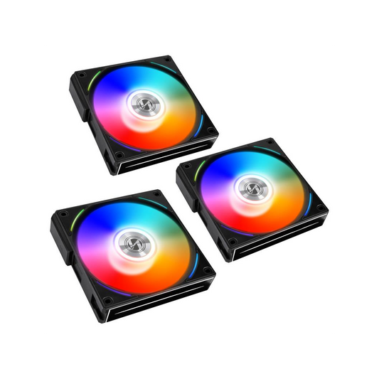 Lian Li UNI FAN AL120 RGB PWM Fan, Triple Pack incl. Controller - 120mm, black