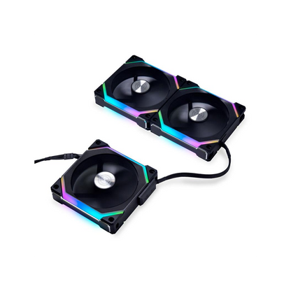 Lian Li UNI FAN SL120 V2 RGB PWM Fan, Triple-pack w/ Controller - 120mm, black