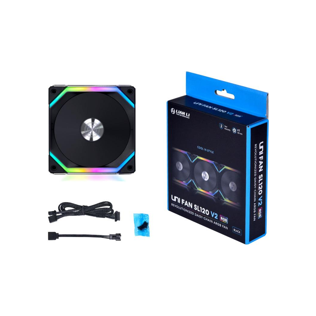 Lian Li UNI FAN SL120 V2 RGB PWM Fan - 120mm, black