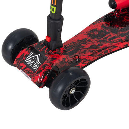 Child Wheel E-Scooter Light Music Water Spray Rechargeable 3-6 Yrs Red