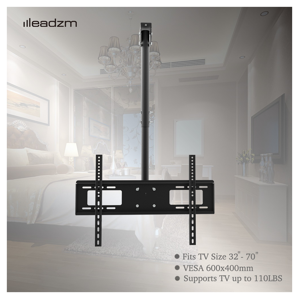 TMC-7006 Ceiling Mount TV Wall Bracket Roof Rack Pole Retractable For 32"-70" Flat Screen