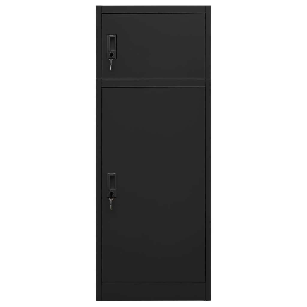 Saddle Cabinet Black 53x53x140 cm Steel