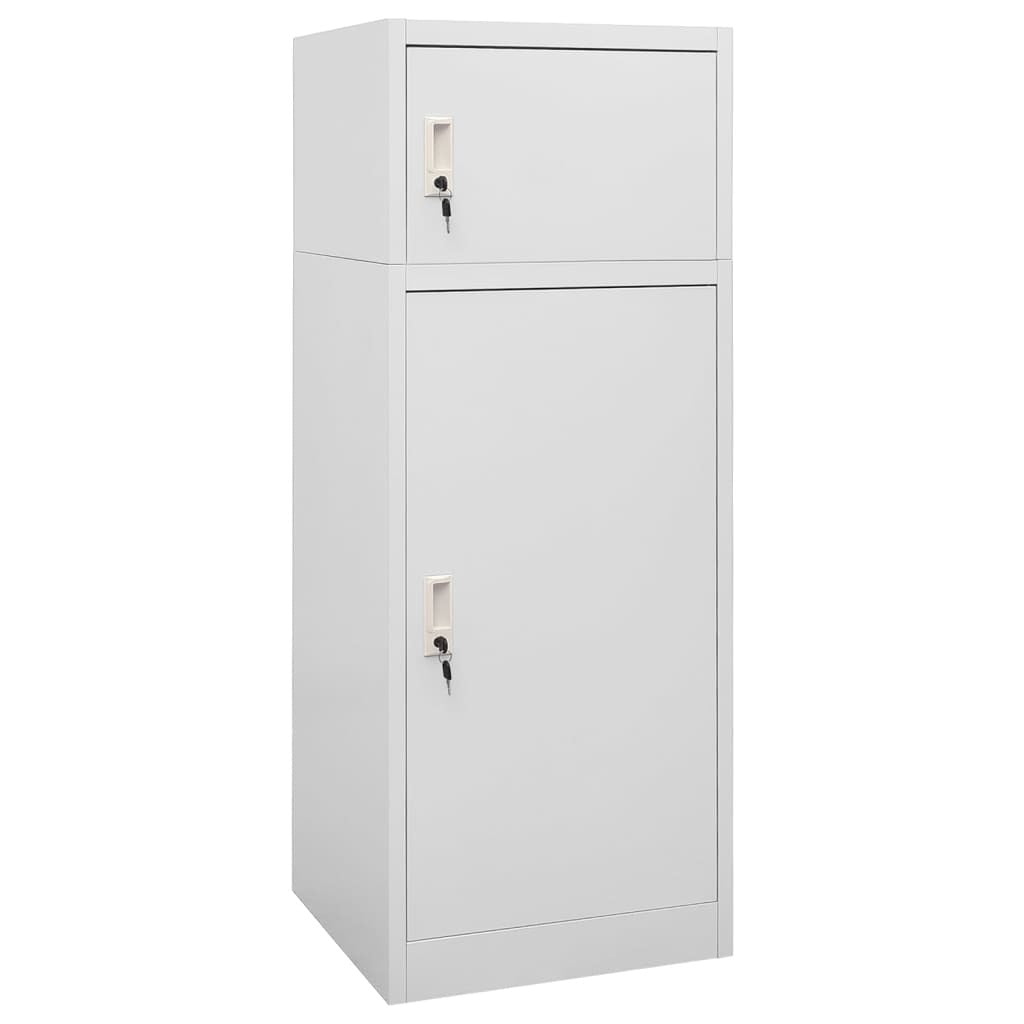 Saddle Cabinet Light Grey 53x53x140 cm Steel