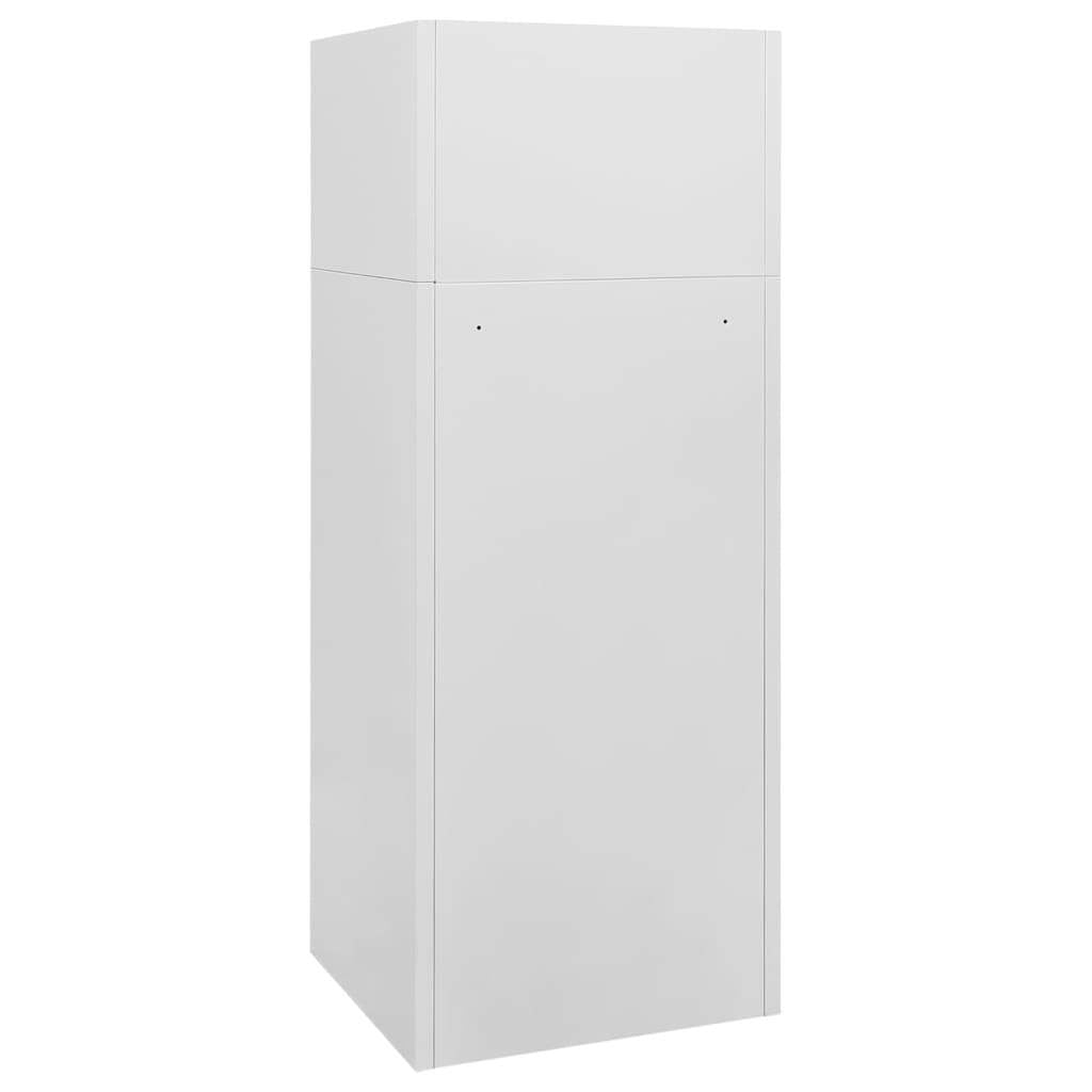 Saddle Cabinet Light Grey 53x53x140 cm Steel