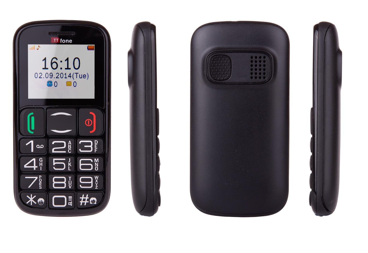 TTfone TT200 Mercury 2 Big Button Basic Senior Mobile Phone Simple  CB4 Nylon Case & Vodafone PAYG Sim Card