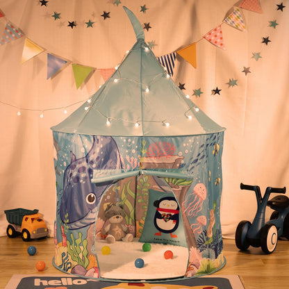 SOKA Ocean Play Tent Portable Foldable Blue Pop Up Garden Playhouse Tent