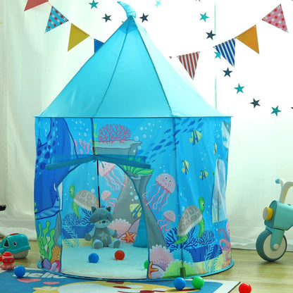 SOKA Ocean Play Tent Portable Foldable Blue Pop Up Garden Playhouse Tent