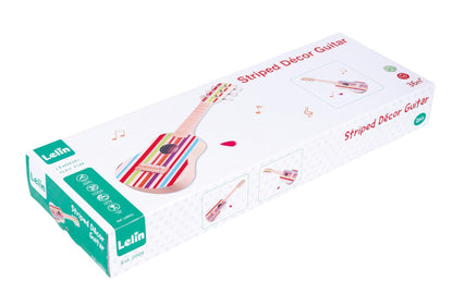 Lelin Wooden Striped Decor Guitar Children Musical Instrument Play Music 3+