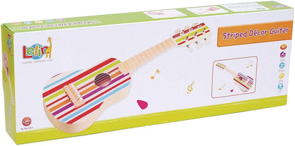 Lelin Wooden Striped Decor Guitar Children Musical Instrument Play Music 3+