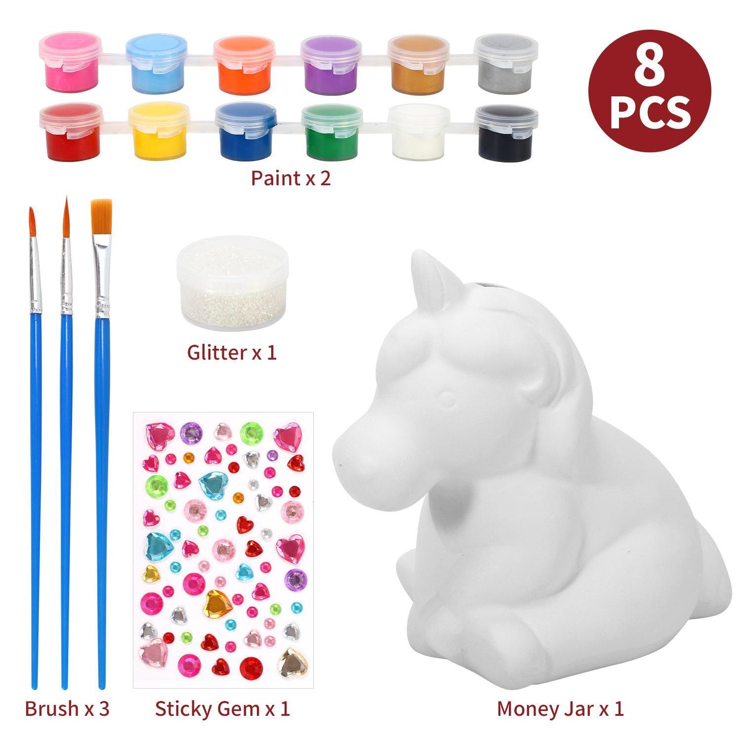 SOKA Paint Your Own Money Bank Arts & Crafts Kit Activity - Unicorn